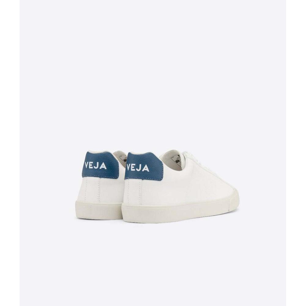 White/Blue Men's Veja ESPLAR CHROMEFREE Shoes | AU 194QMA